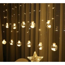 / Світлодіодна гірлянда-завіса "Кульки в кулі" 3 м Magic Lights теплий білий