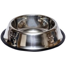 Миска металева для собак CC-21 30 см 1.5 л сріблястий