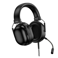 Навушники дротові геймерські HOCO W113 Dynamic AUX USB з мікрофоном чорний