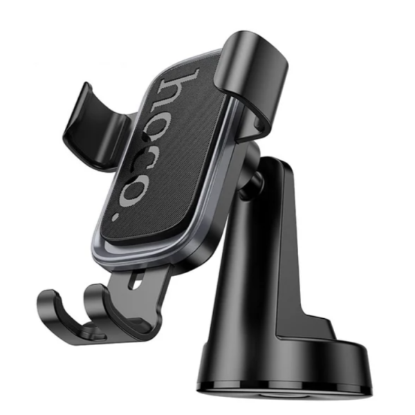 Автотримач для телефона HOCO H81 Vista Gravity Car holder (center console) Black Metal Gray new