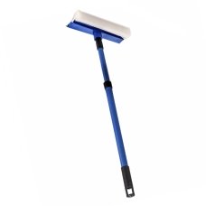 / Вікномийка Time-to-clean 7703 із металевою телескопічною ручкою 78см, поролоном гумовий скребок, синій