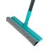 Швабра для миття вікон 0006S телескопічна ручка 112 х 20 см чорний з блакитним
