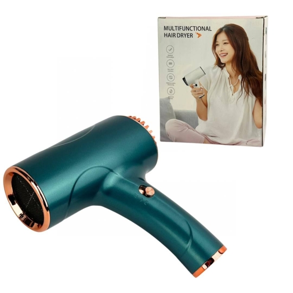 Фен дорожній Portable Hair Dryer 500 Вт бездротовий 2600 mAh бірюзовий