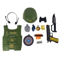 Дитячий ігровий набір 13в1 Військовий 03-23 з пістолетом