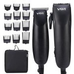 Машинки для стрижки волосся 2 шт VGR V-023 12 насадок чорний