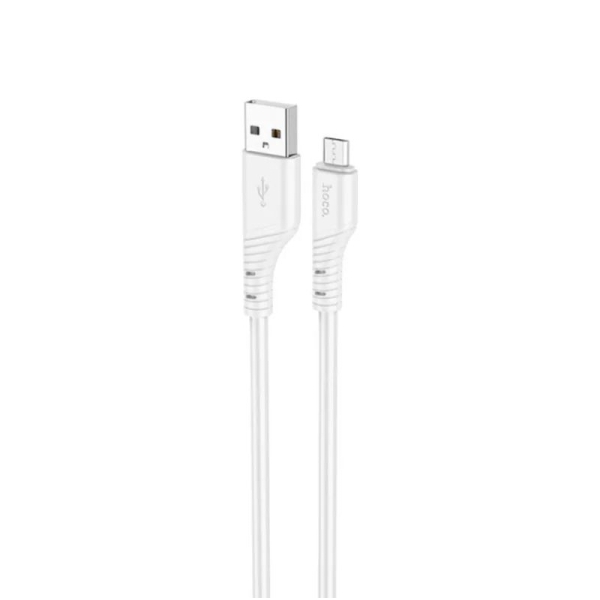Кабель USB/micro-USB 1 м HOCO X97 Crystal 2.4 А білий