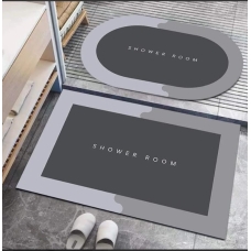 / Суперпоглинаючий килимок для ванної, поліестер,  50*80 см, сірий