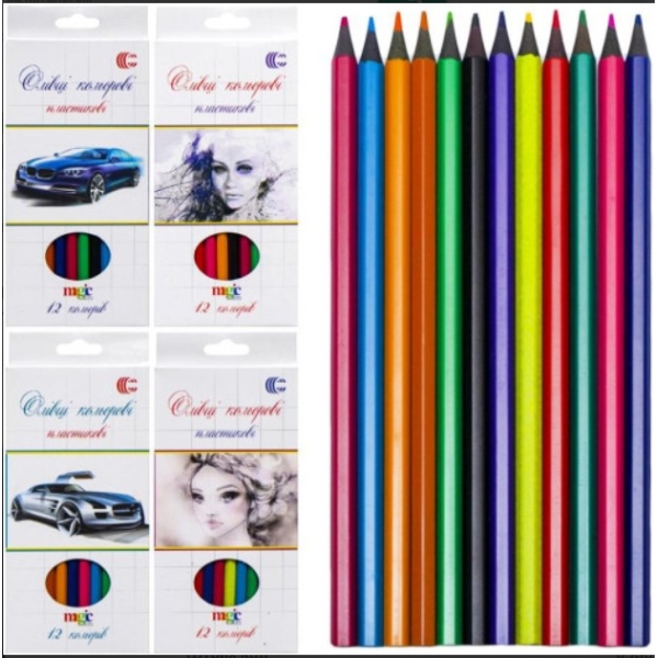 / Карандаши цветные 12 цветов CR555-12