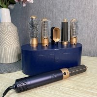 Стайлер 5в1 HAIR BRUSH Styler + Коробка Чохол з функціями надання об'єму, випрямлення, укладання темно-синій new