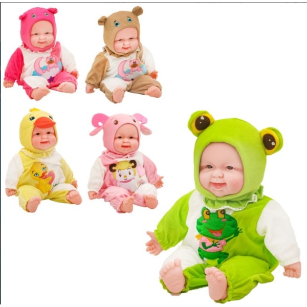 / Пупс  42 см, м'яконабивний, звук, мікс видів,  на бат-ці, в пакеті