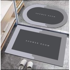 / Суперпоглинаючий килимок для ванної, поліестер,  50*80 см, сірий