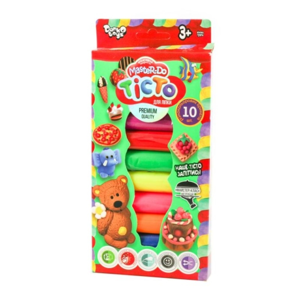 / Креат.тв "Тісто для ліпки Master Do" 10цв. 40г