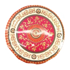 / Піднос круглий пластиковий діаметром 34.5см, червоний