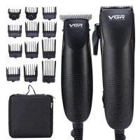Машинки для стрижки волосся 2 шт VGR V-023 12 насадок чорний