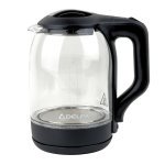 Електрочайник Delfa DK2650X скло 1.8 л чорний