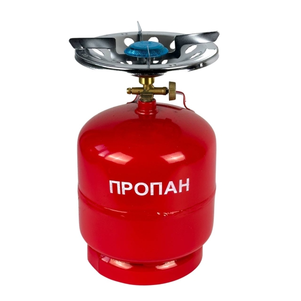 Газовий балон туристичний з пальником 8 л Vilgrand GC8L Пропан