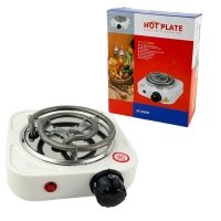 Настільна електроплита спіральна 1 конфорка Hot Plate JX-500W метал 500 Вт білий