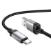 Кабель USB/Type-C 1 м HOCO X117 Star 3 A чорний зі сріблястим
