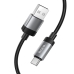 Кабель USB/Type-C 1 м HOCO X117 Star 3 A чорний зі сріблястим