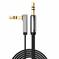 Аудіокабель UGREEN AV119 3.5mm Male to 3.5mm Male Straight to angle flat Cable 1m (Black)(UGR-10597) new