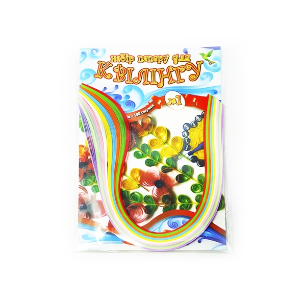 / Набір для  квілінга на планшеті №1 10 кольорів 100 смужок 5*400 мм