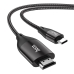 Відеокабель Type-C/HDMI 2 м Hoco UA16 сірий