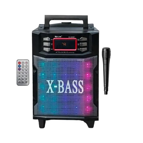Колонка-валіза портативна з мікрофоном GOLON RX-2900 Bluetooth LED чорний