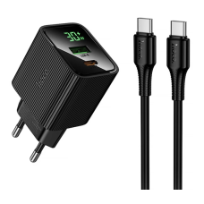 Мережевий зарядний пристрій HOCO CS84A Excellent PD30W+QC3.0 charger with digital display set(C to C) new