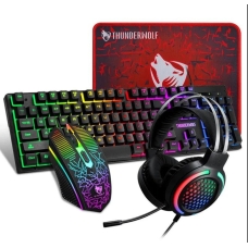 / Ігровий комплект провідний T-Wolf TF400 4в1 клавіатура, мишка, навушники, коврик