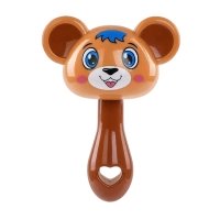 Брязкальця з ручкою 9 см Ведмедик 2016-82 коричневий new