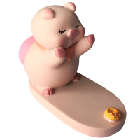 Тримач для гаджетів настільний Funny Piggy Up пластик рожевий