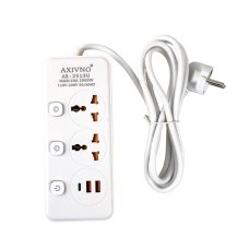 Мережевий фільтр-подовжувач 2 розетки AND WL-6 2хUSB/Type C 10 А 1.8 м білий