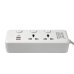 Мережевий фільтр-подовжувач 2 розетки AND WL-6 2хUSB/Type C 10 А 1.8 м білий