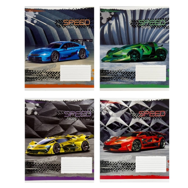Зошит 36 аркушів лінія = Поліграфіст 772 Speed Racing
