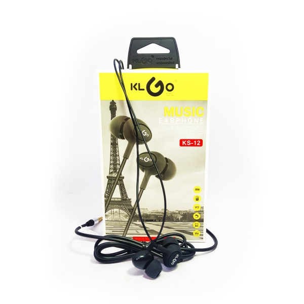 / Дротові навушники для спорту KLGO KS-12 чорний
