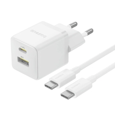 Зарядний пристрій з кабелем Type-C+USB/Type-C 1 м Baseus Palm Fast Charger 30 W 12 V 2.5 А білий