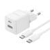 Зарядний пристрій з кабелем Type-C+USB/Type-C 1 м Baseus Palm Fast Charger 30 W 12 V 2.5 А білий