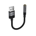 Аудіокабель USB/3.5 мм AUX 0.15 м Acefast J13 чорний