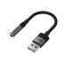 Аудіокабель USB/3.5 мм AUX 0.15 м Acefast J13 чорний