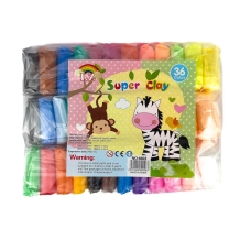 Набір маса для ліплення моделін 36 кольорів Super Clay зі стеком