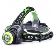 ЛІхтар налобний світлодіодний Bailong BL-T107-T6 3.7 Вт акумуляторний чорний з зеленим
