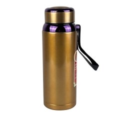 Термос нержавіюча сталь 0.8 л B25-6 з ситечком та ремінцем золотистий