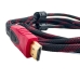 Кабель HDMI/HDMI 3 м чорний з червоним Кабель HDMI/HDMI 3 м чорний з червоним