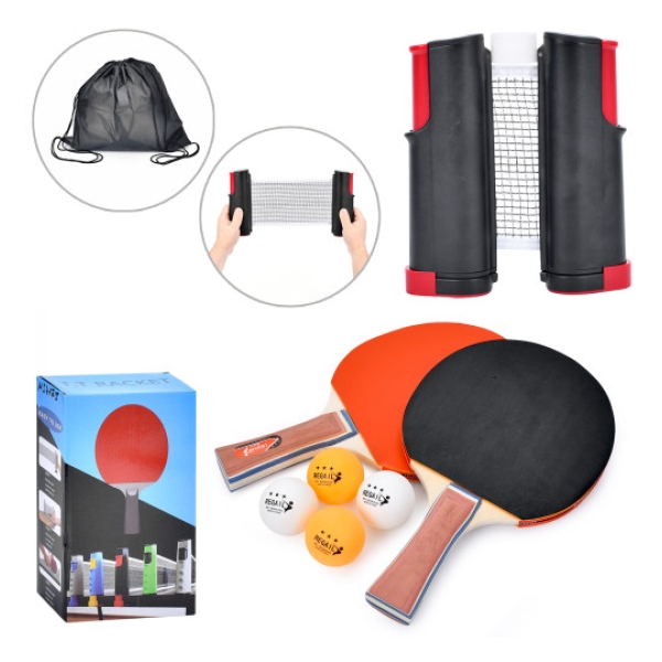 Ракетка MS 4175 (10шт) наб. для настільного тенісу, 2 ракетки 25,5см (наборна ручка, EVA+гума) new