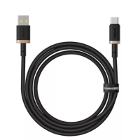 Кабель USB/Type-C 1 м Baseus Dura 60 Вт чорний з золотистим