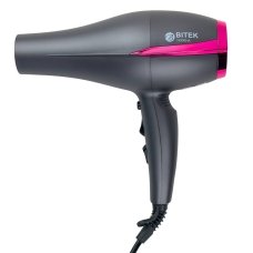 Фен з іонізацією BITEK BT-409G 3500 Вт сірий з рожевим