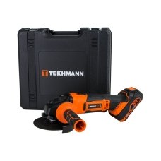 Кутова шліфувальна машина Tekhmann TAG-125/i20 kit акумуляторна 4000 мАг 20 В з кейсом