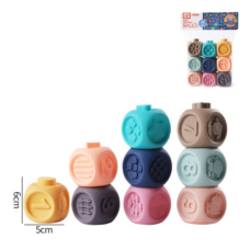 Кубики-конструктор XC2041-1 текстурні тваринки/фігури/цифри 9шт new