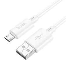 Кабель HOCO X88 Gratified charging data cable for Micro White new