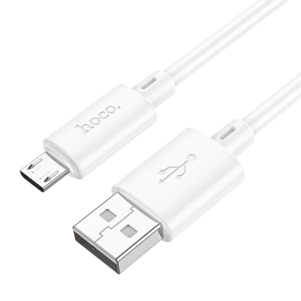 Кабель HOCO X88 Gratified charging data cable for Micro White new